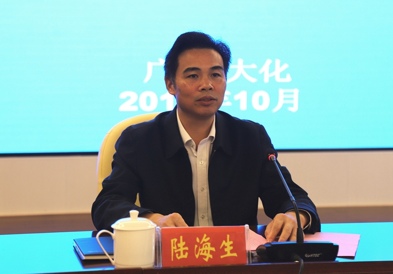 河池市委常委,宣传部部长,副市长陆海生致辞. 陆荣斌 摄